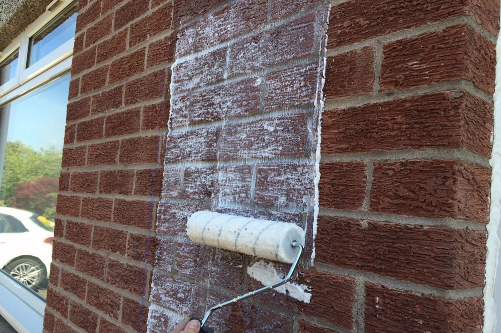 Brick wall waterproofing for a residential building
